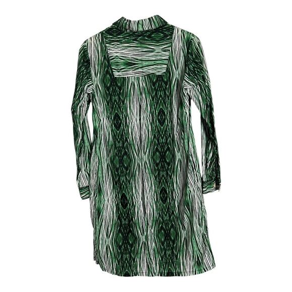 Derek Lam Design Nation Shirt Dress Casual S Small Green Cotton - Picture 5 of 5